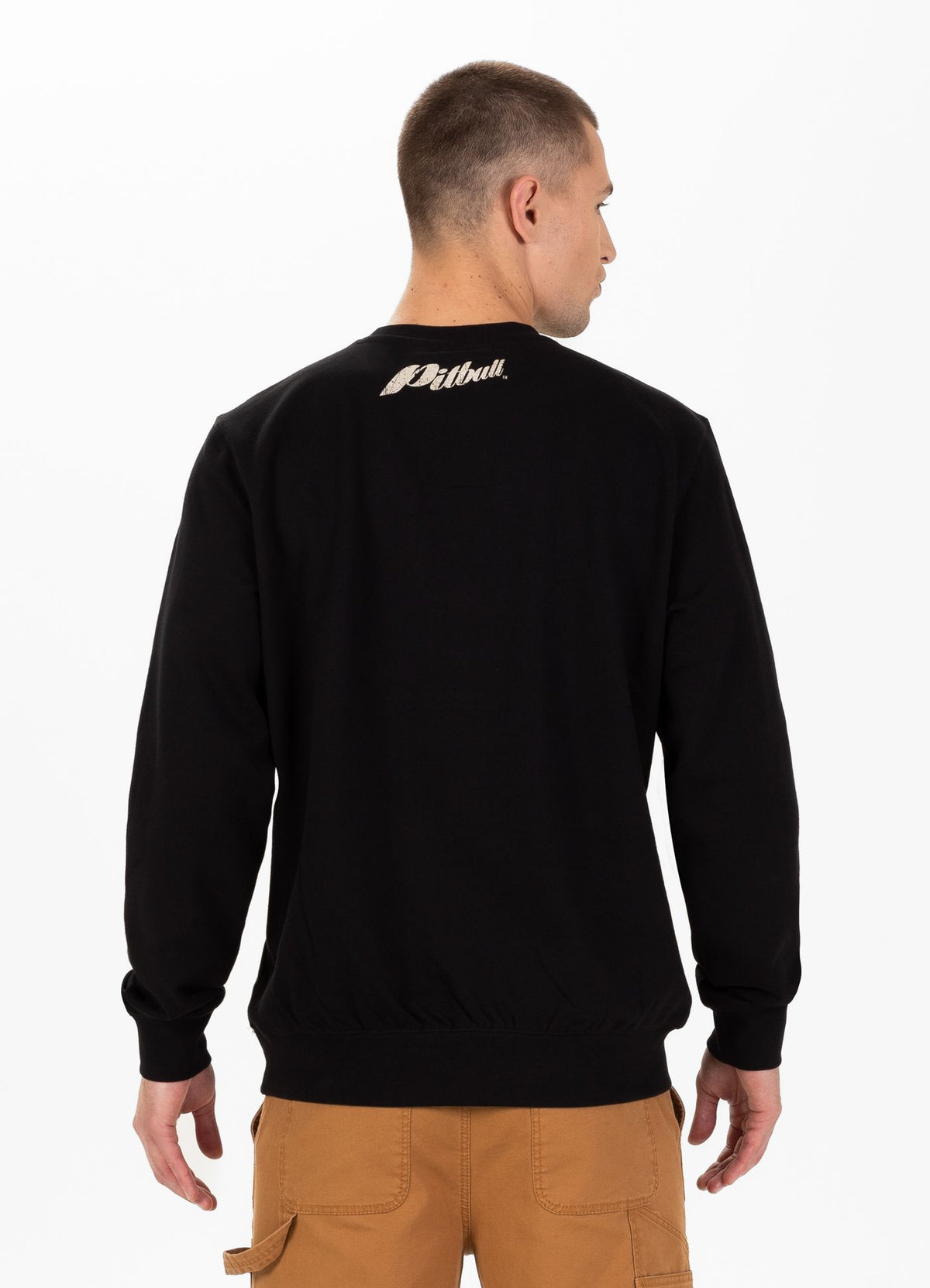 Men&#39;s Sweatshirt Terry Black Brand