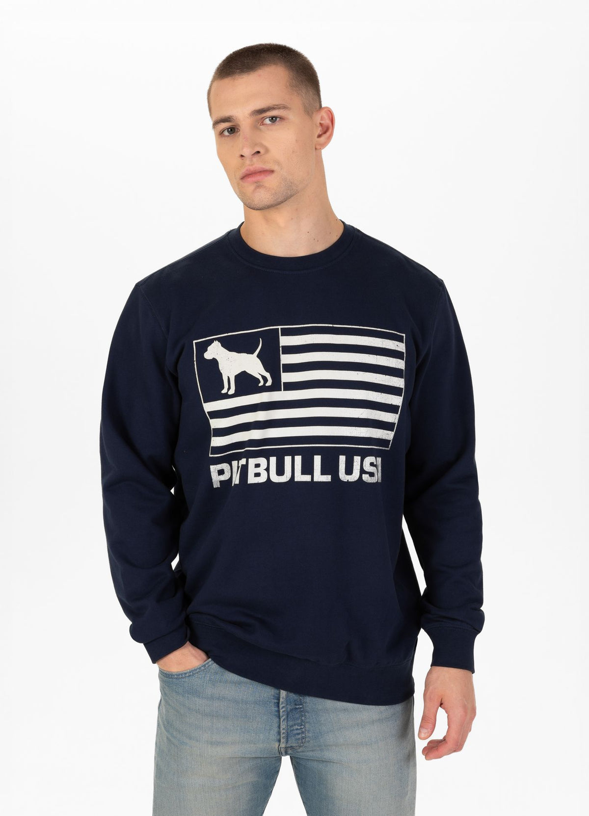 Men&#39;s Sweatshirt Terry Pitbull USA