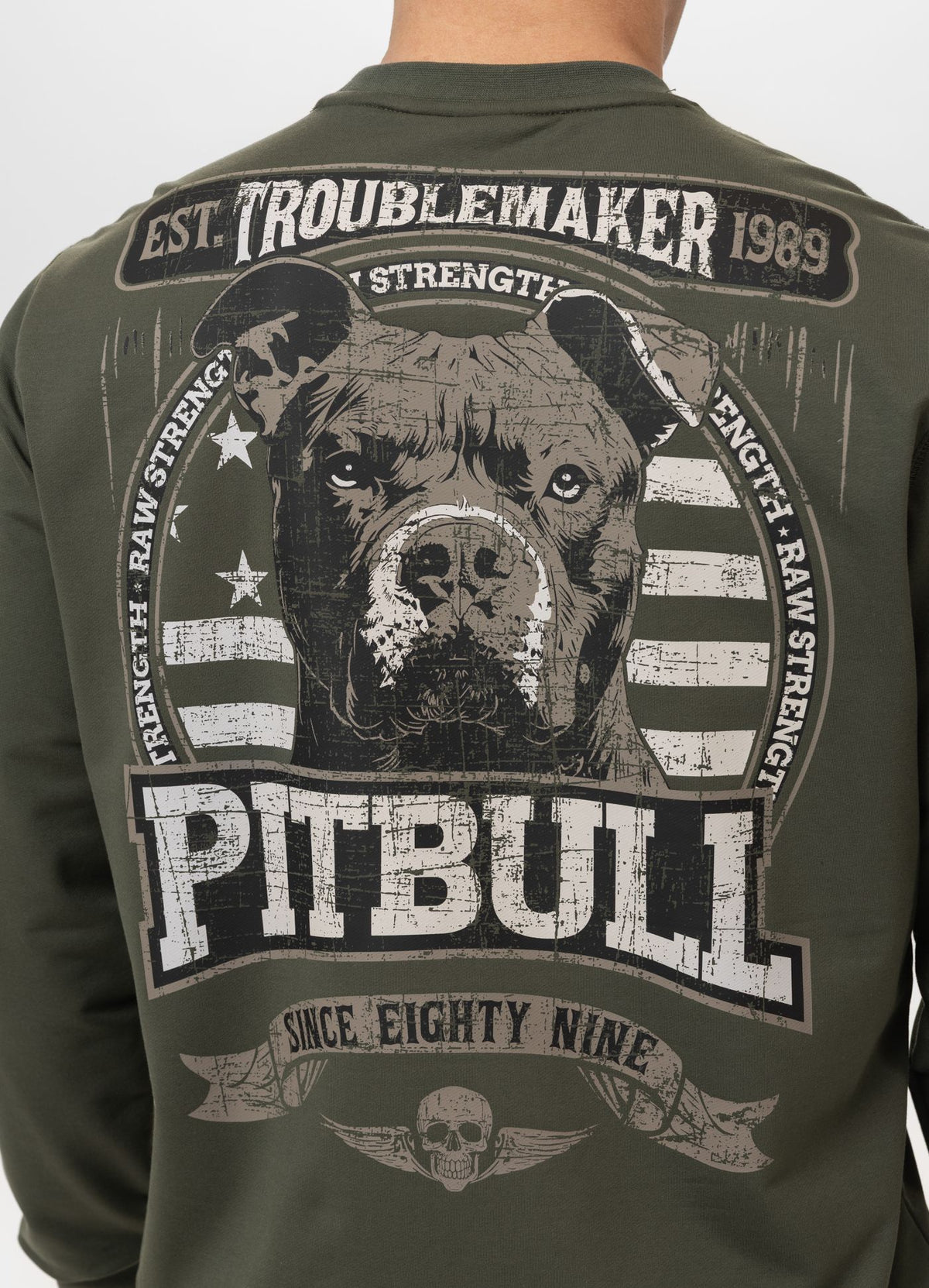Men's Sweatshirt TROUBLEMAKER - Dark green