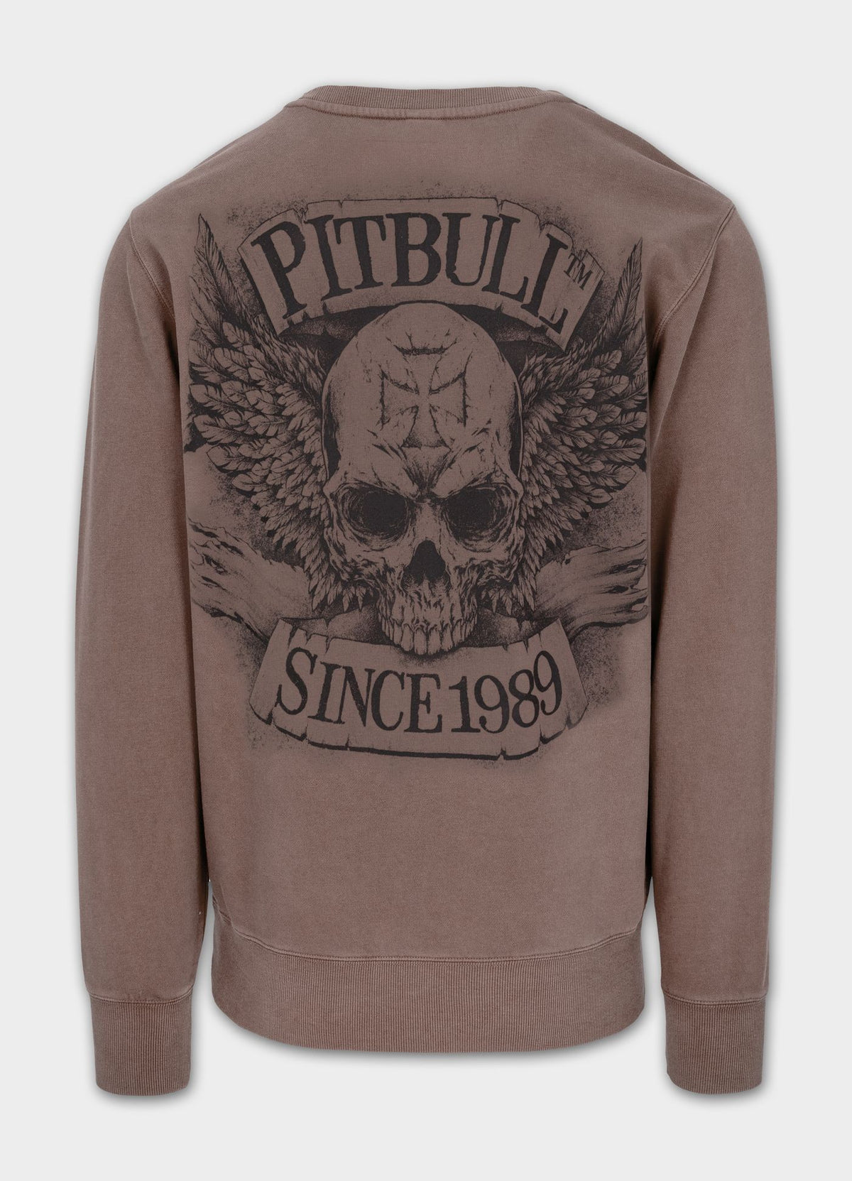 Men's Sweatshirt Washed BITE ME - Burgundy