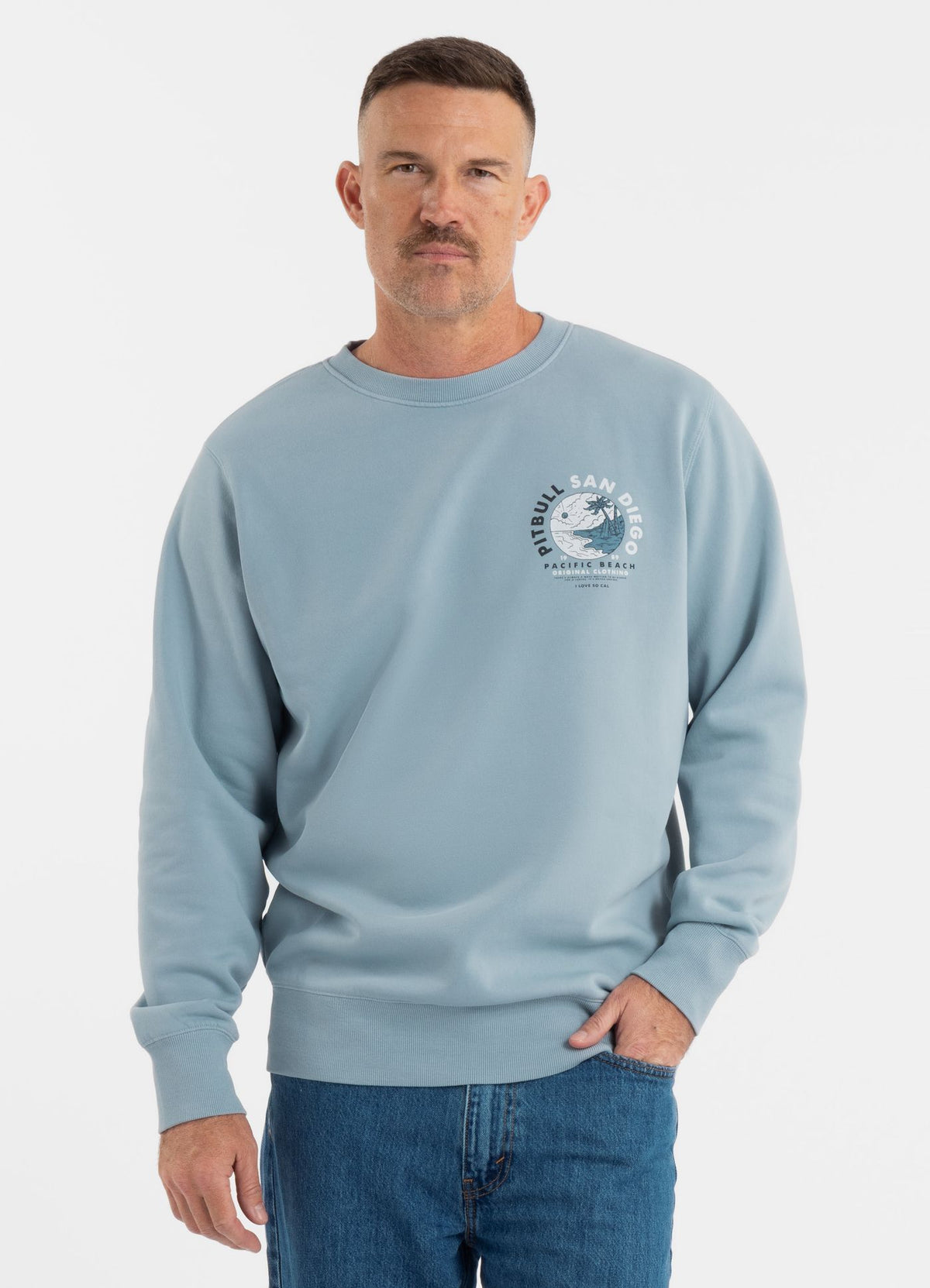 Men&#39;s Sweatshirt PLANET SURF - Light blue