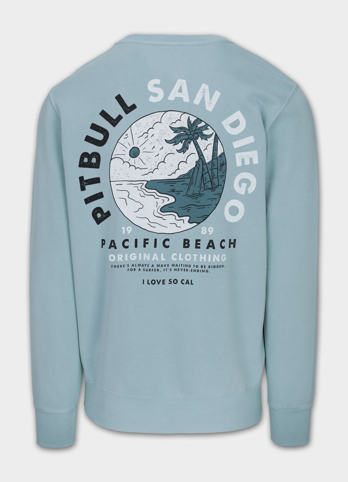 Men&#39;s Sweatshirt PLANET SURF - Light blue