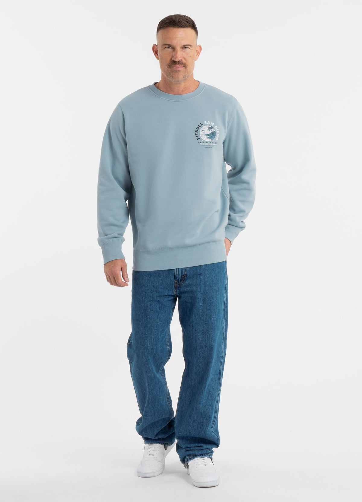 Men&#39;s Sweatshirt PLANET SURF - Light blue