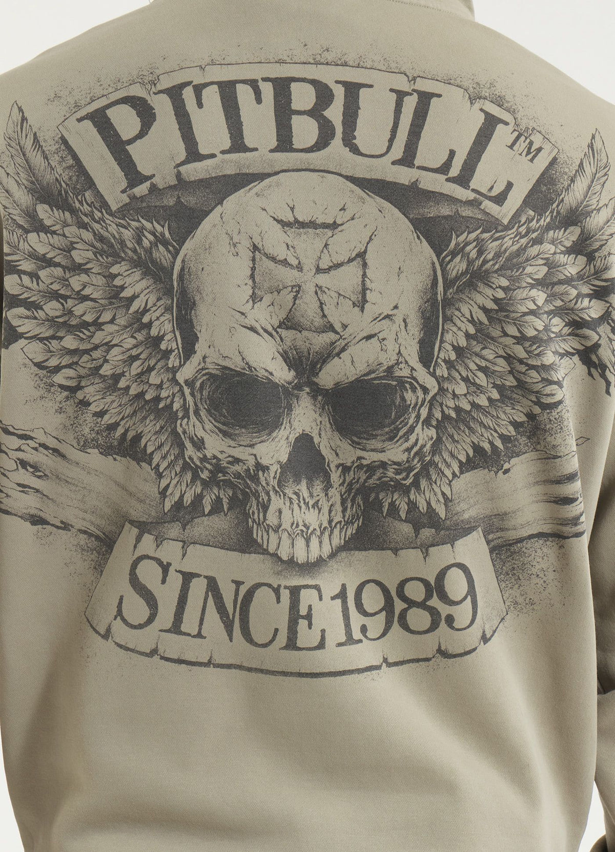 Men's Hoodie Washed BITE ME - Gray Harbour