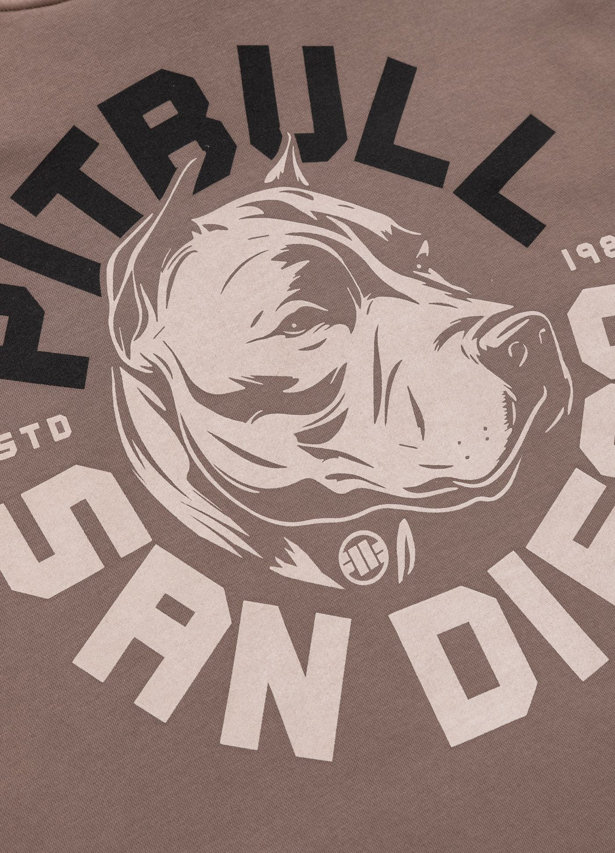 Men's Hoodie Washed DOG SD - Burgundy