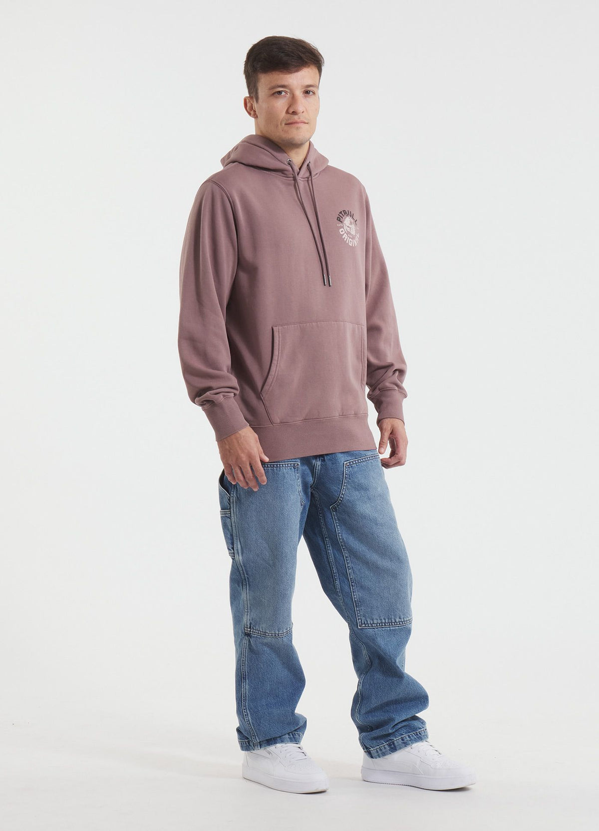 Men's Hoodie Washed DOG SD - Burgundy