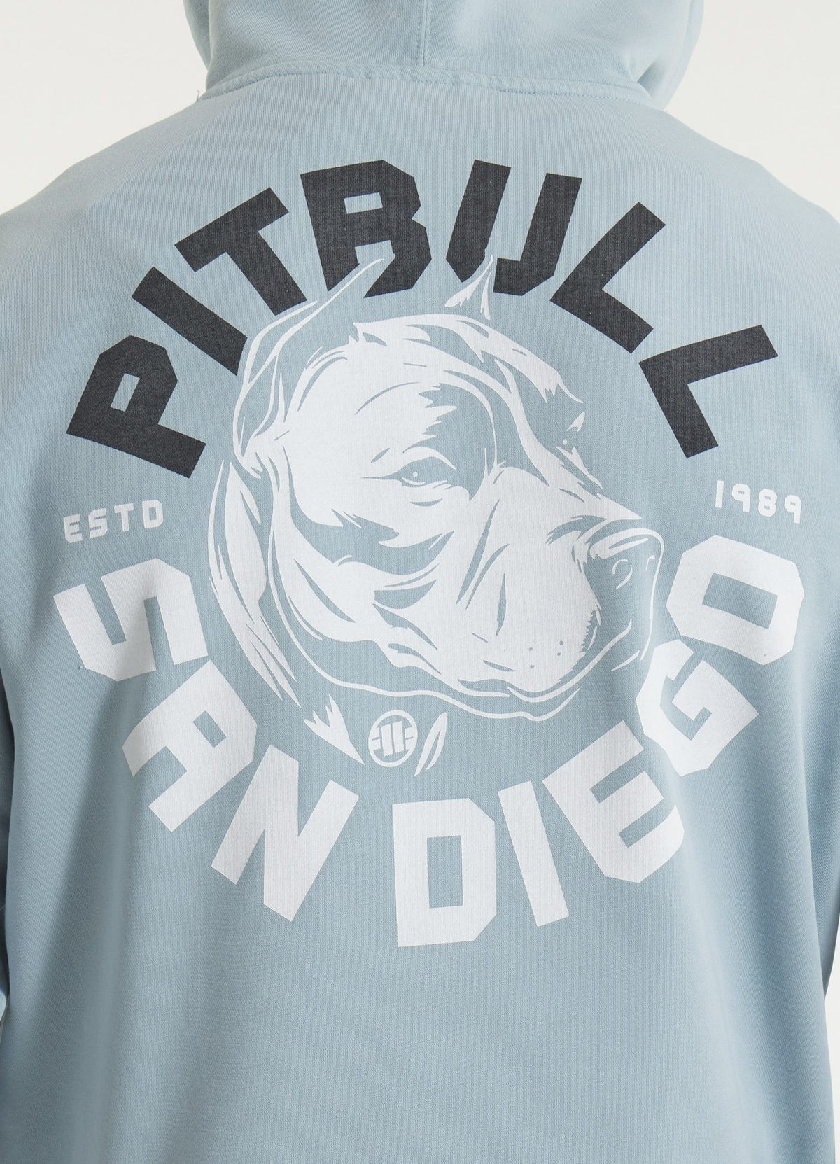 Men's Hoodie Washed DOG SD - Light blue