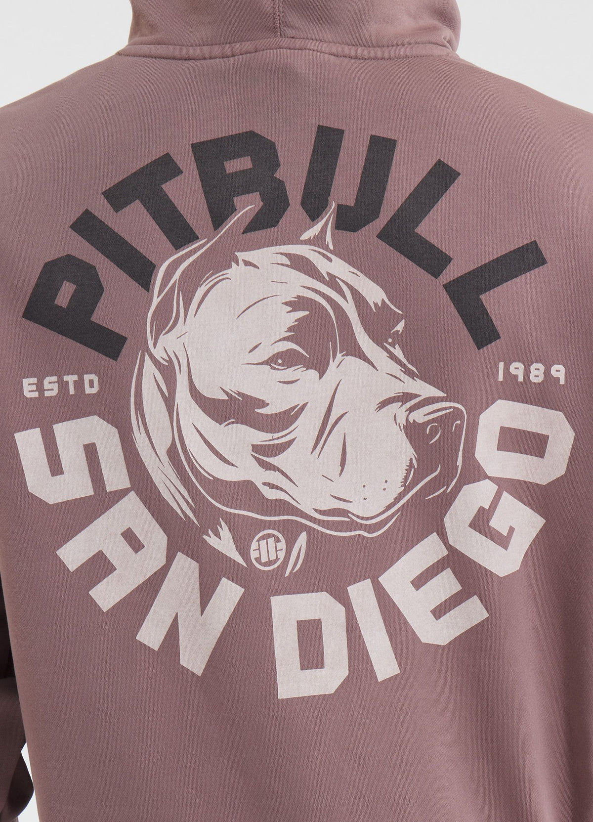 Men's Hoodie Washed DOG SD - Burgundy