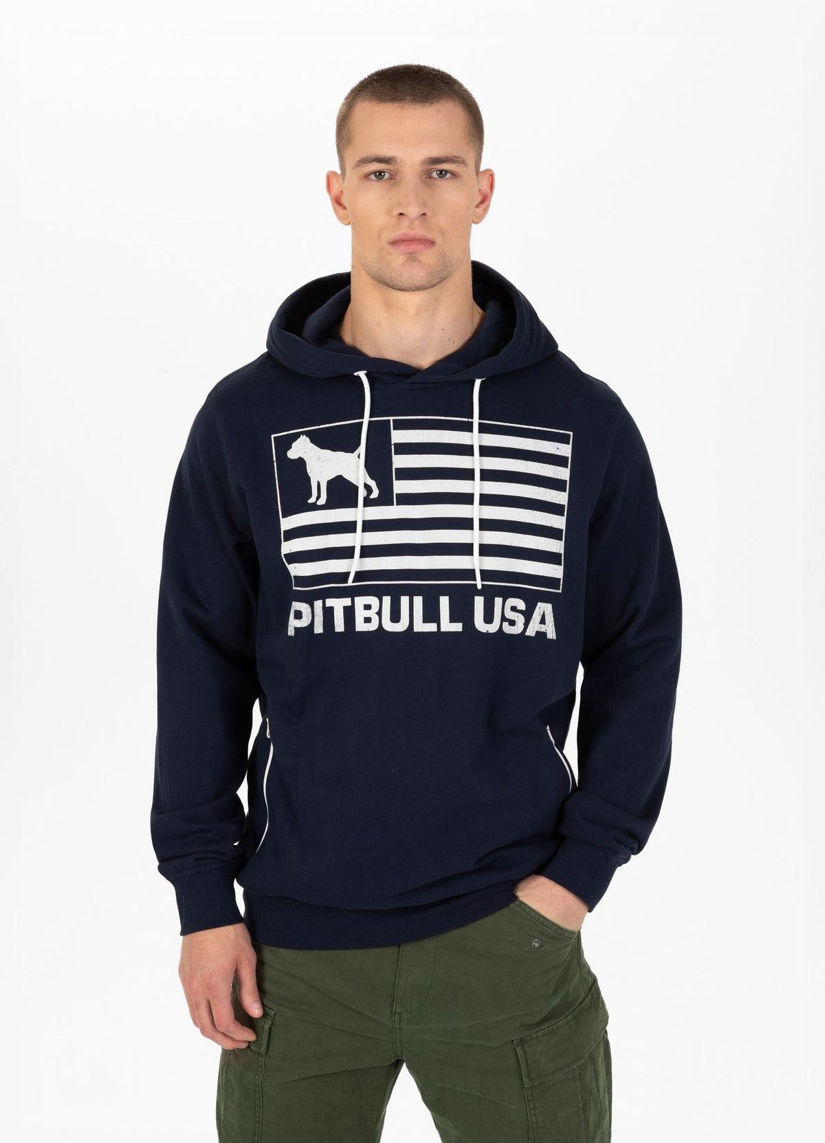 Men&#39;s Hoodie Terry Pitbull USA