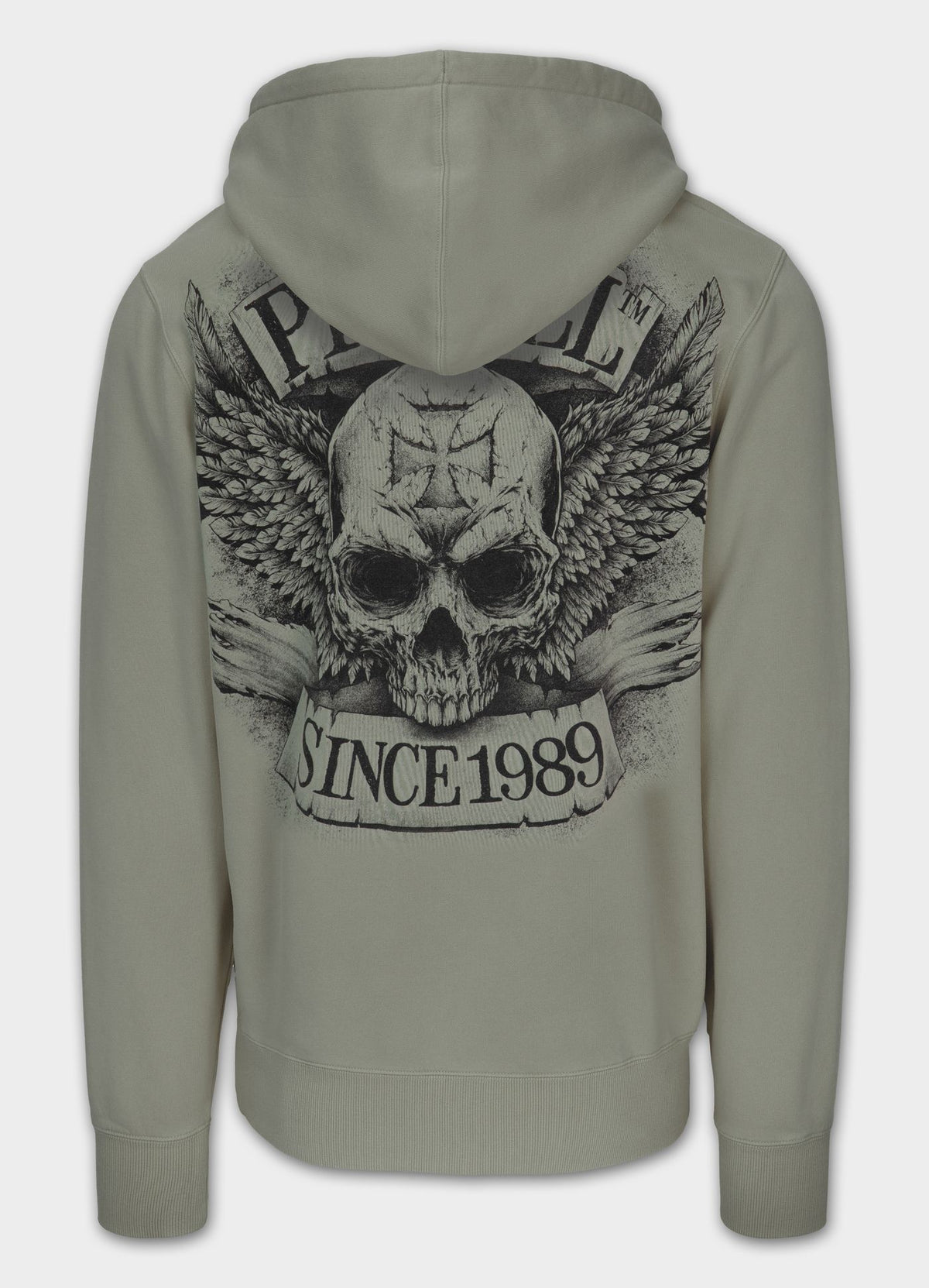 Men's Hoodie Washed BITE ME - Gray Harbour