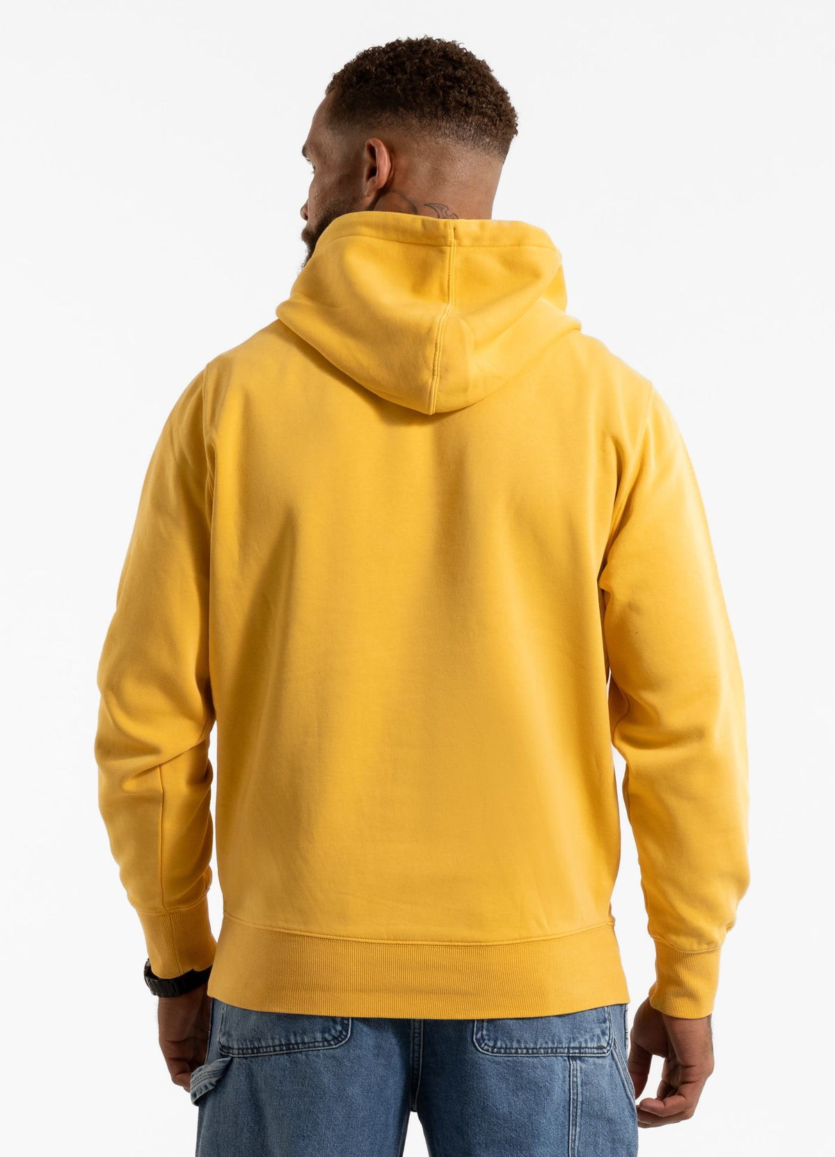 Men's Hoodie Washed CALIFORNIA FLAG - Washed yellow