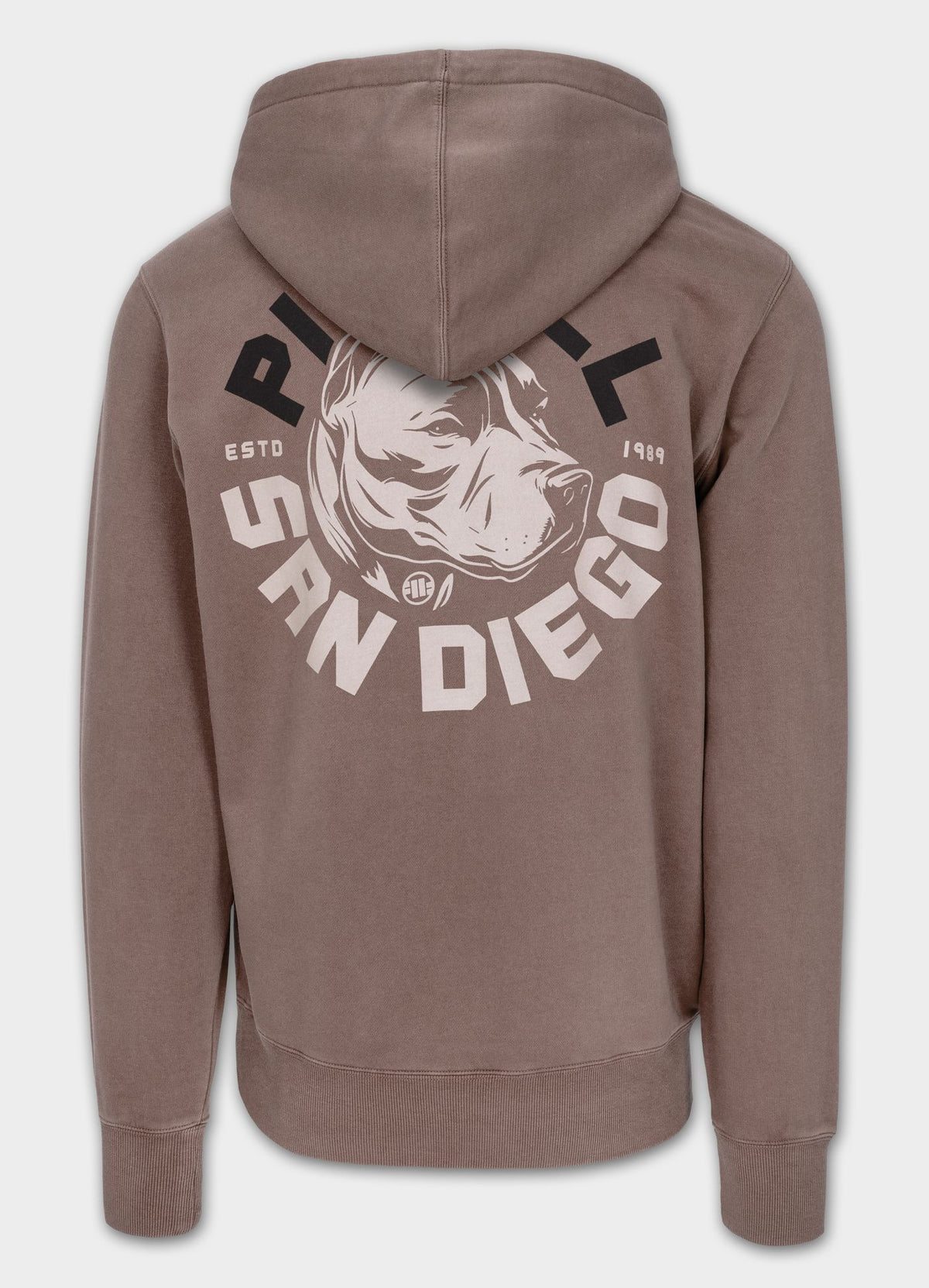 Men's Hoodie Washed DOG SD - Burgundy