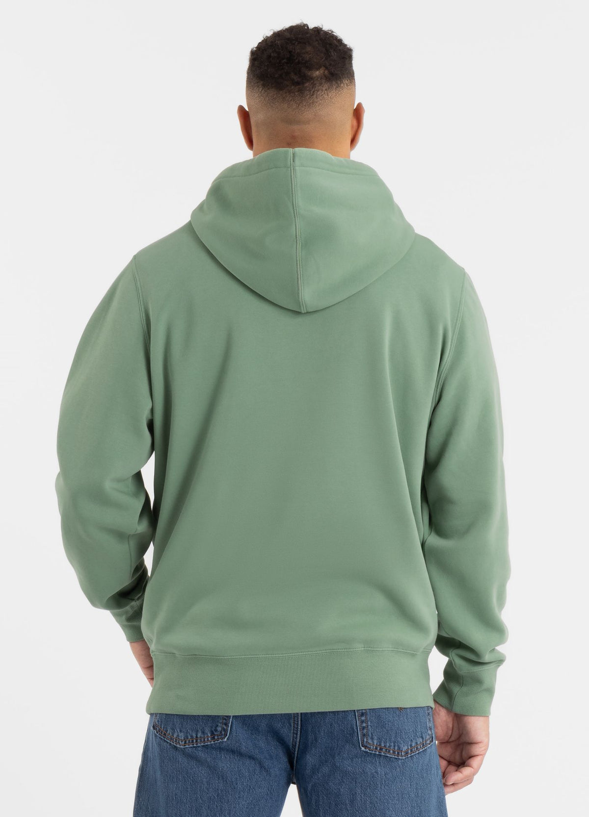 Men's Hoodie Washed VINTAGE BJJ - Washed green