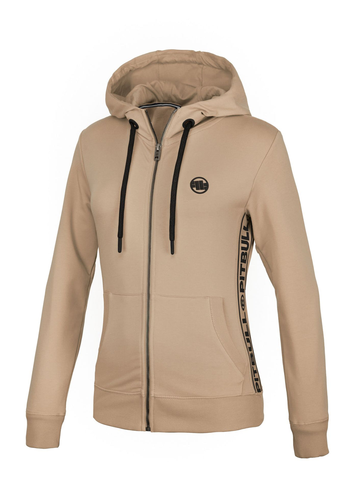 Women&#39;s zip-up hoodie French Terry La Deta - Sand