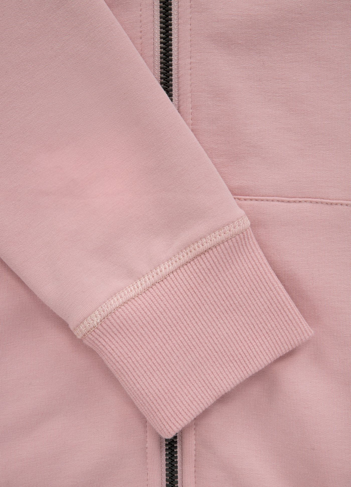 Women&#39;s zip-up hoodie French Terry La Deta - Pink