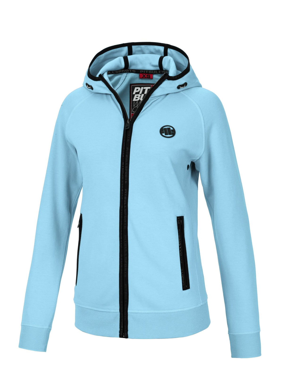 Women&#39;s zip-up hoodie Fuchsia - Baby blue