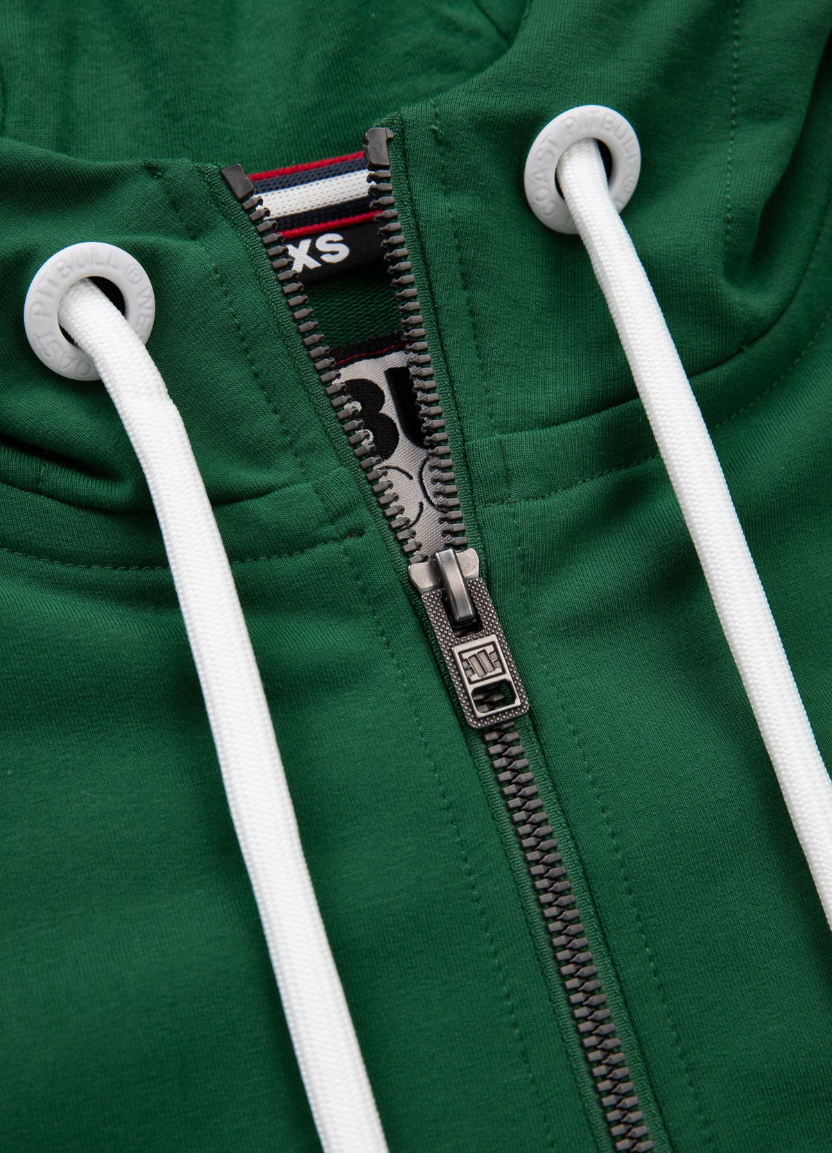 Women&#39;s zip-up hoodie French Terry LA DETA - Dark green
