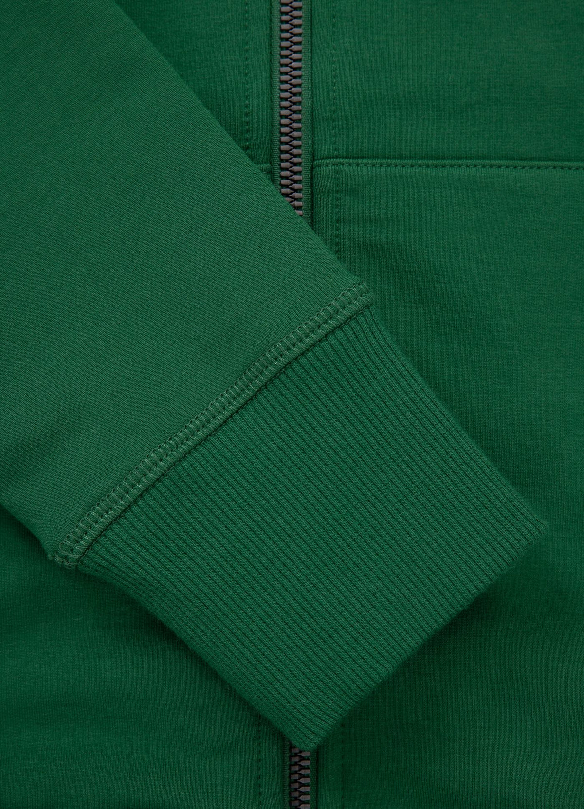 Women&#39;s zip-up hoodie French Terry LA DETA - Dark green