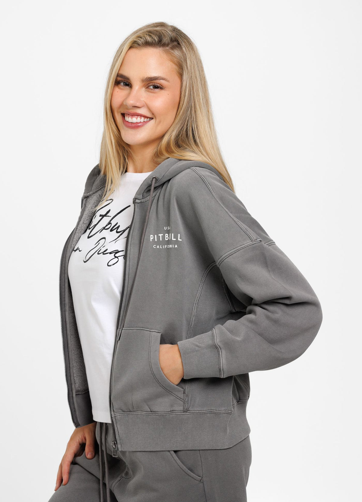 Women&#39;s zip-up hoodie Washed Manzanita