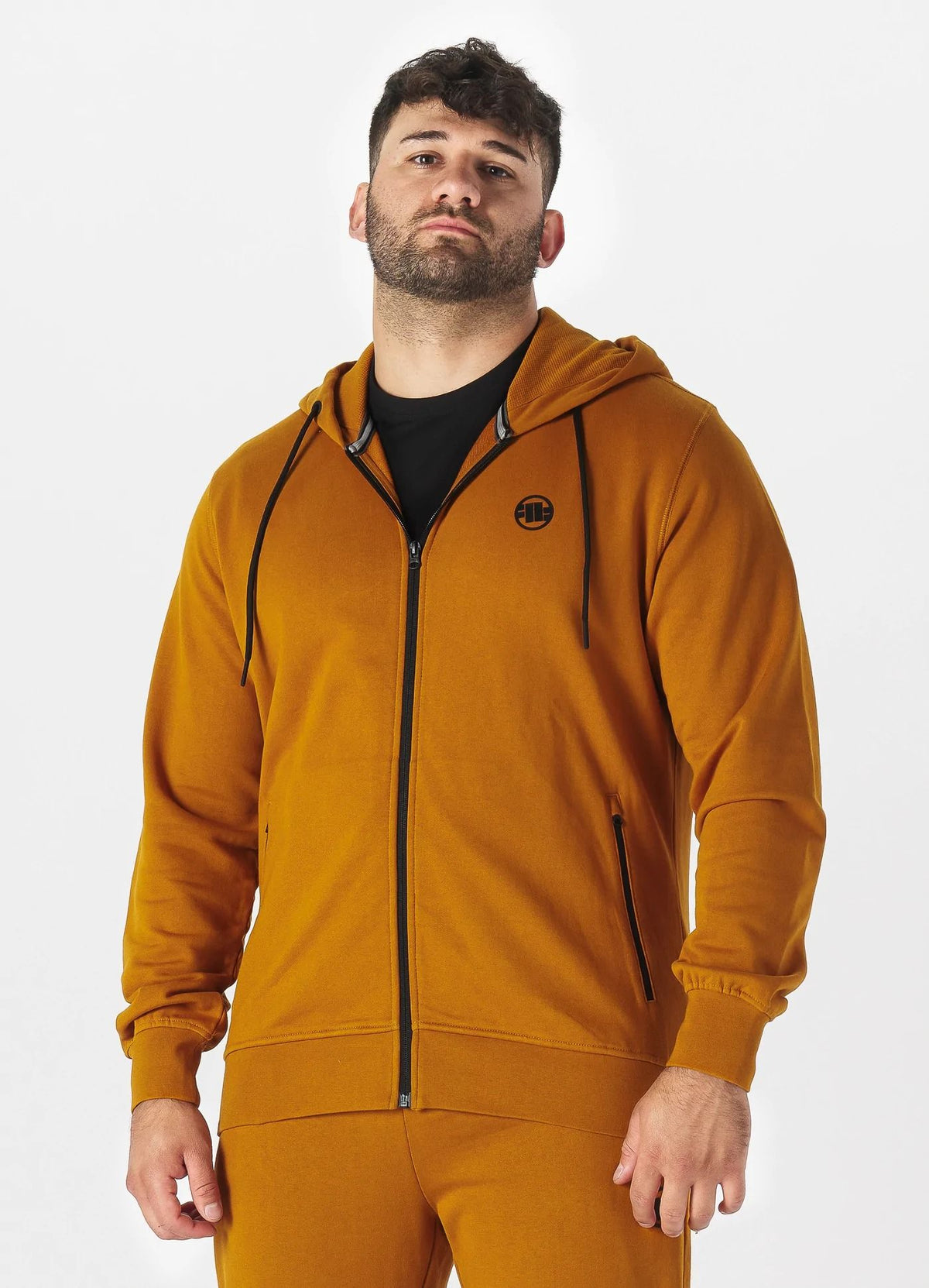 Men&#39;s Zip-up hoodie Terry Small Logo