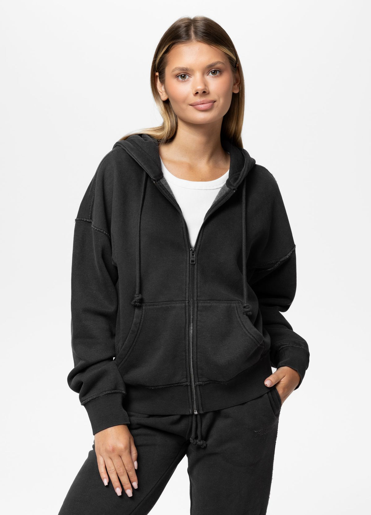 Zip-up hoodie Washed LOVIA
