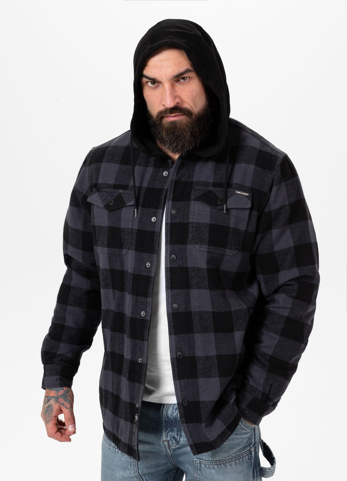 Hooded Padded Flannel Shirt Pioneer