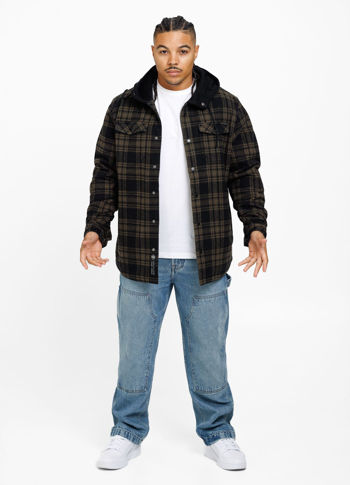 Hooded Padded Flannel Shirt Pioneer