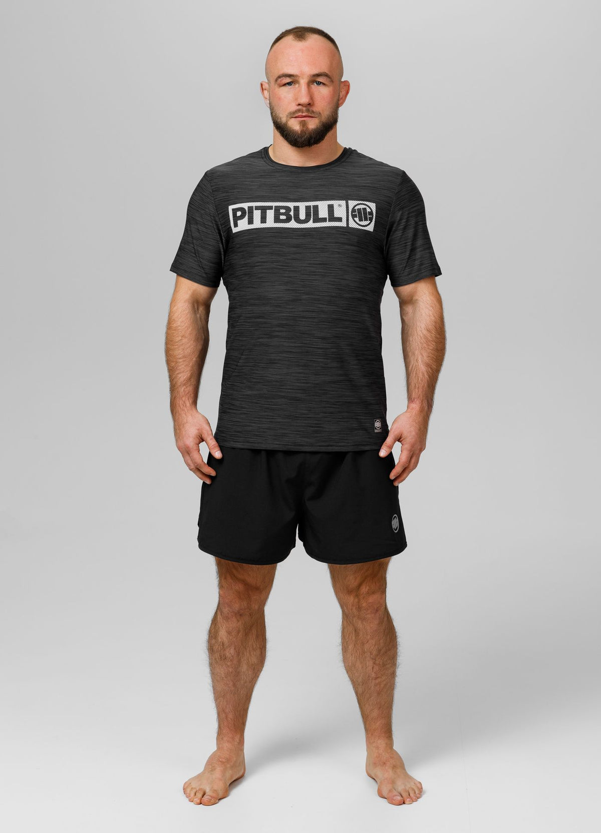 Men&#39;s T-Shirt Casual Sport Hilltop - Black Melange