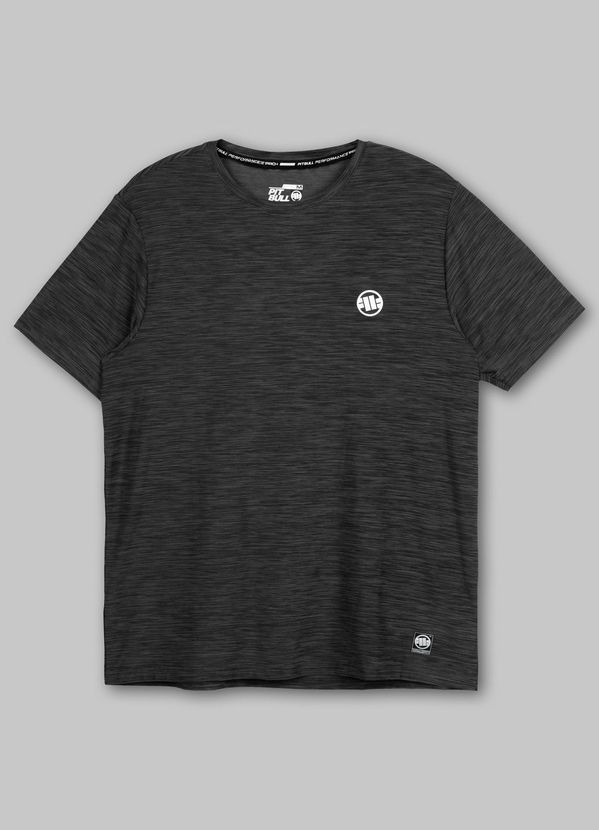 Men&#39;s T-Shirt Casual Sport Small Logo - Black Melange