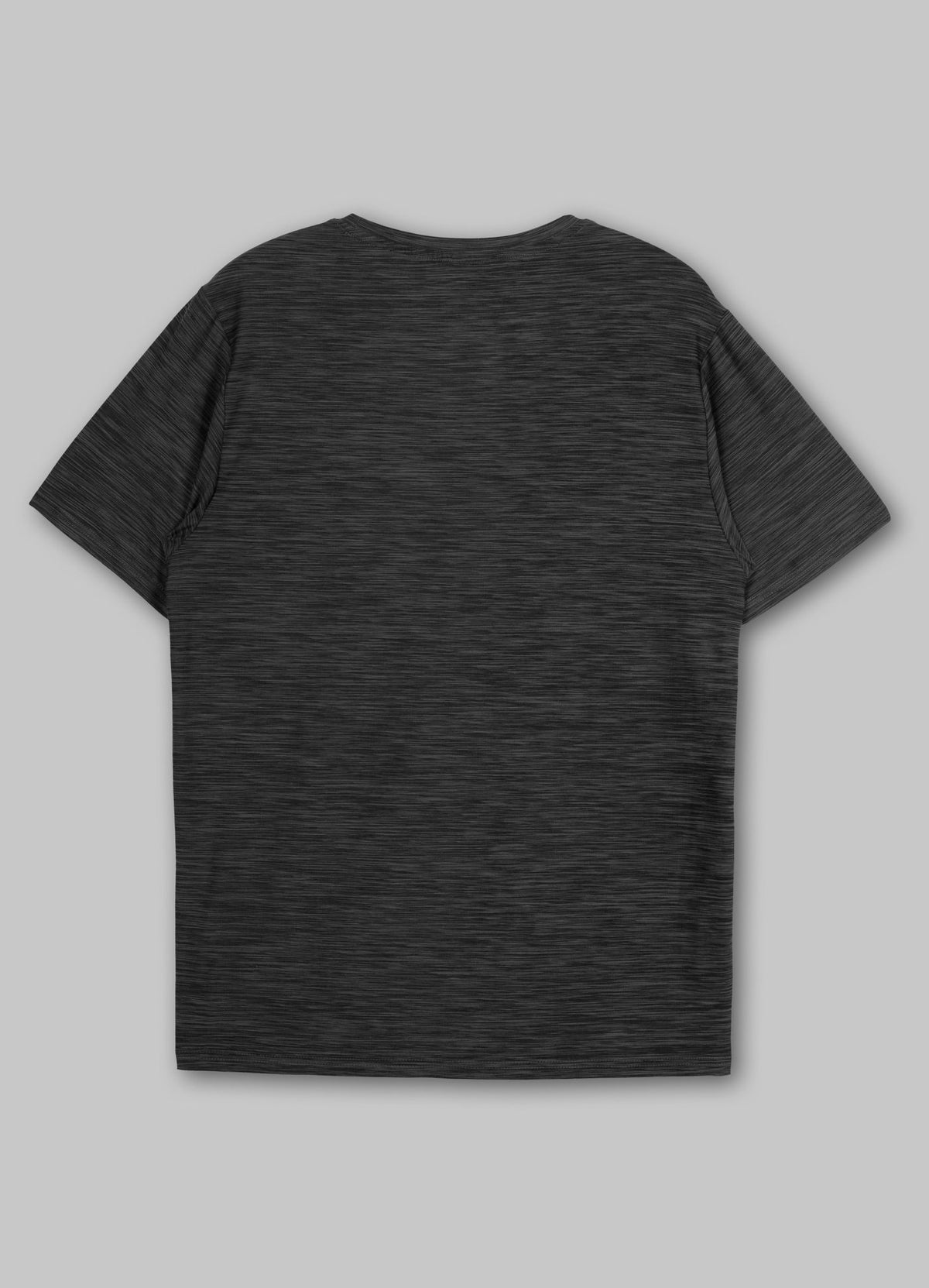 Men&#39;s T-Shirt Casual Sport Small Logo - Black Melange