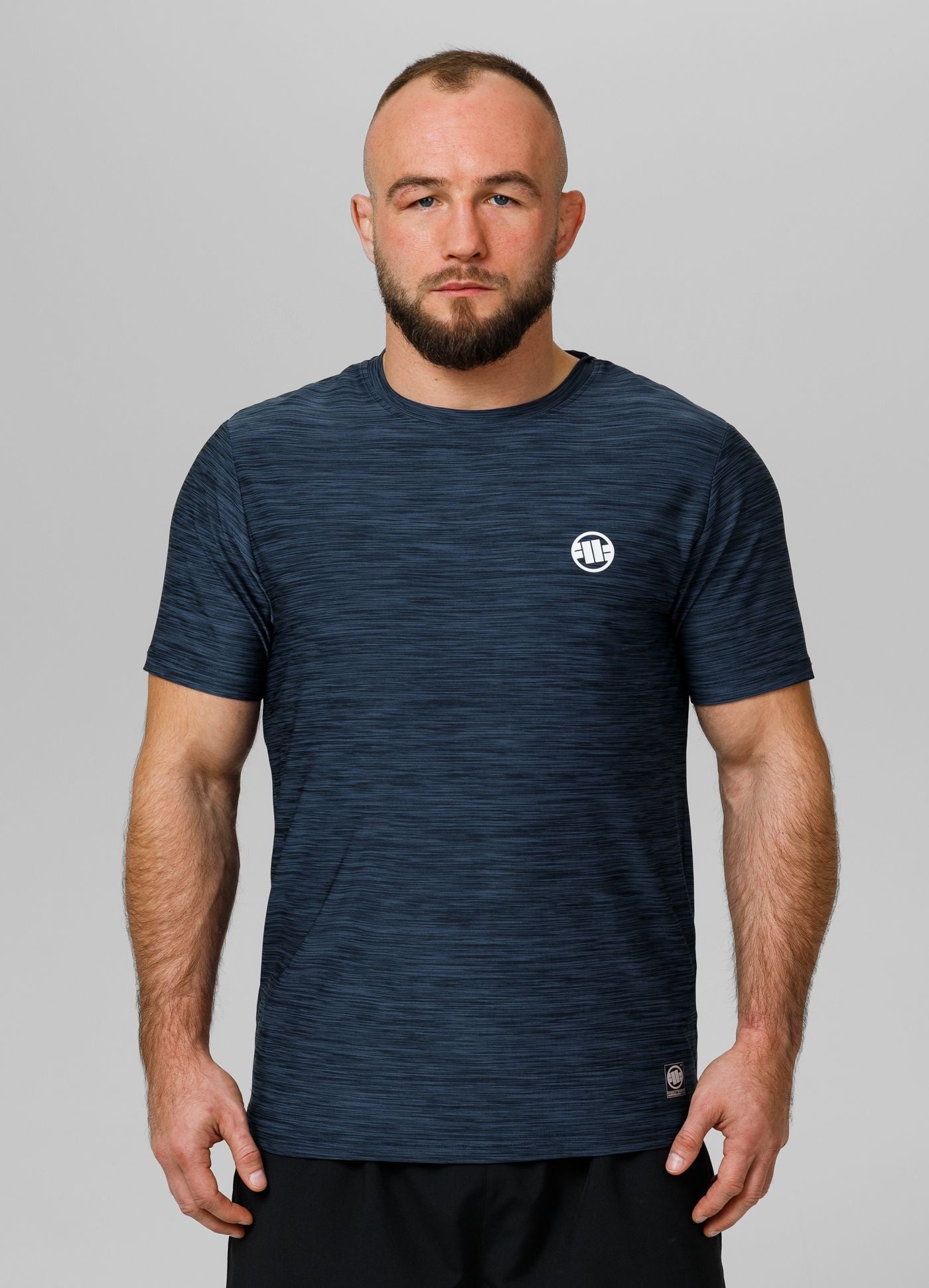 Men's T-Shirt Casual Sport Small Logo - Navy Melange