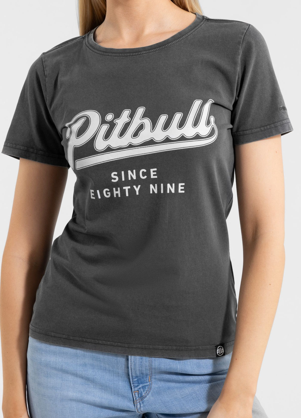 Women's T-Shirt Denim Washed ANGEL LOGO - Graphite