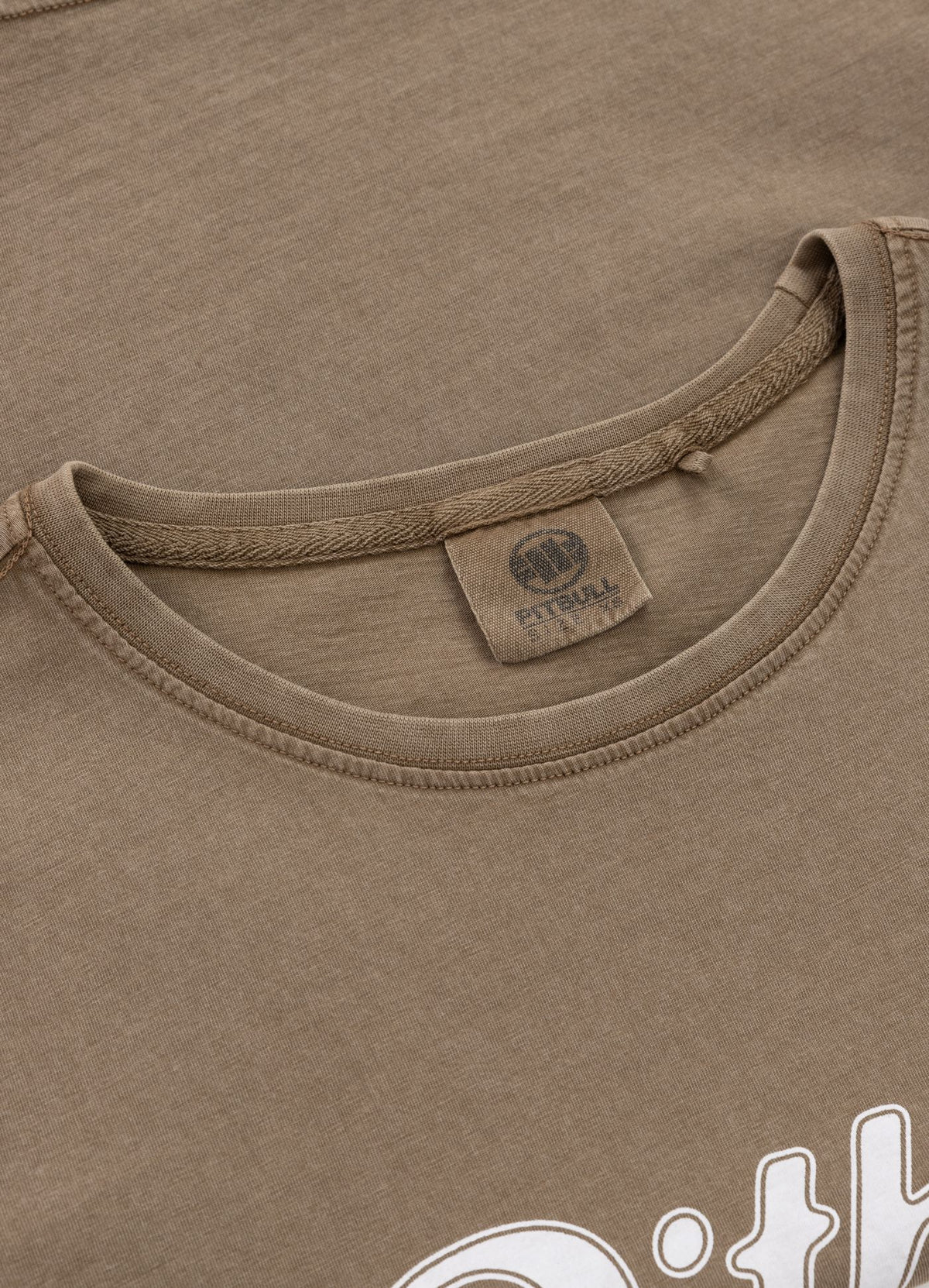 Women's T-Shirt Denim Washed ANGEL LOGO - Coyote brown