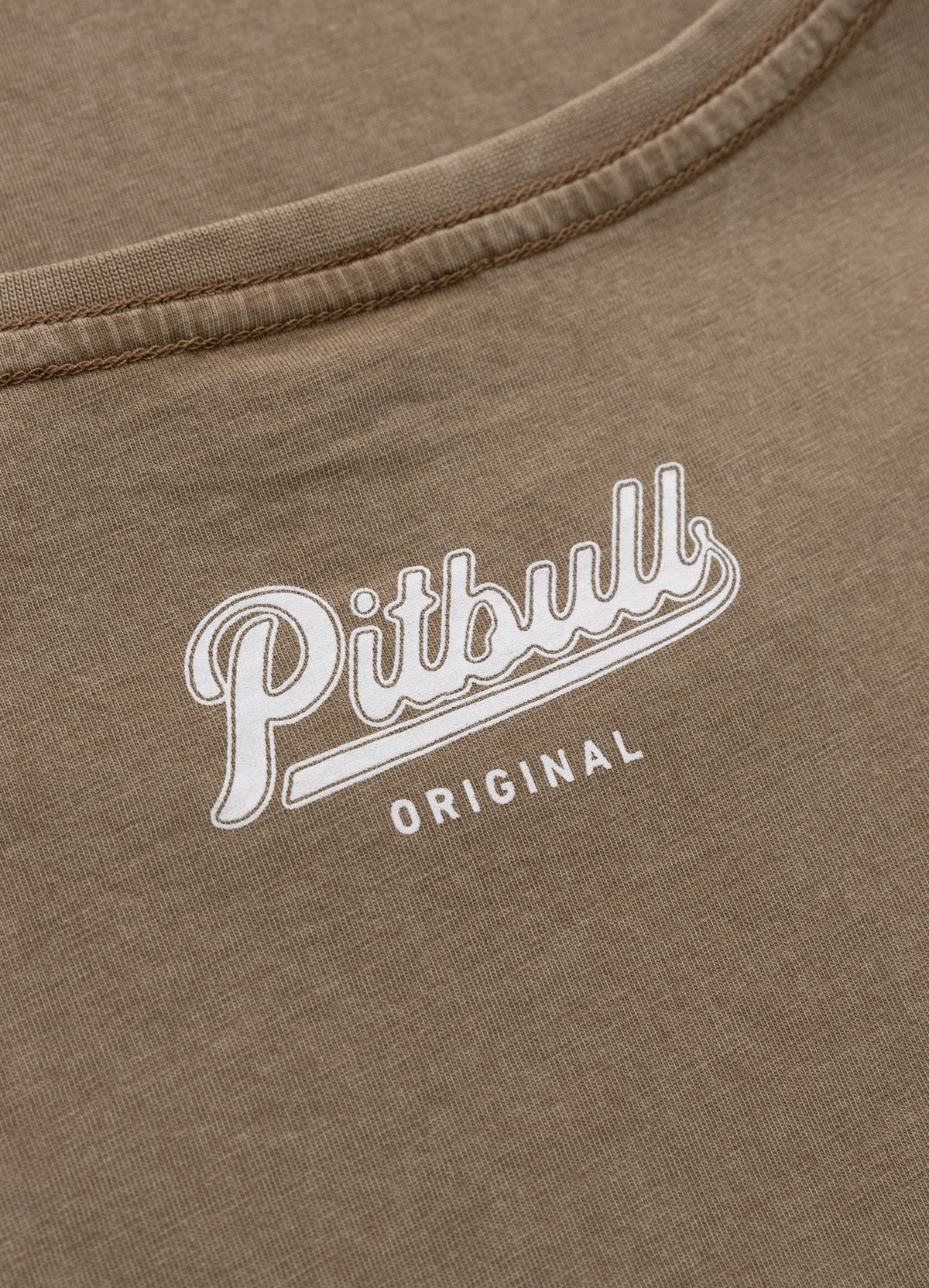 Women's T-Shirt Denim Washed ANGEL LOGO - Coyote brown