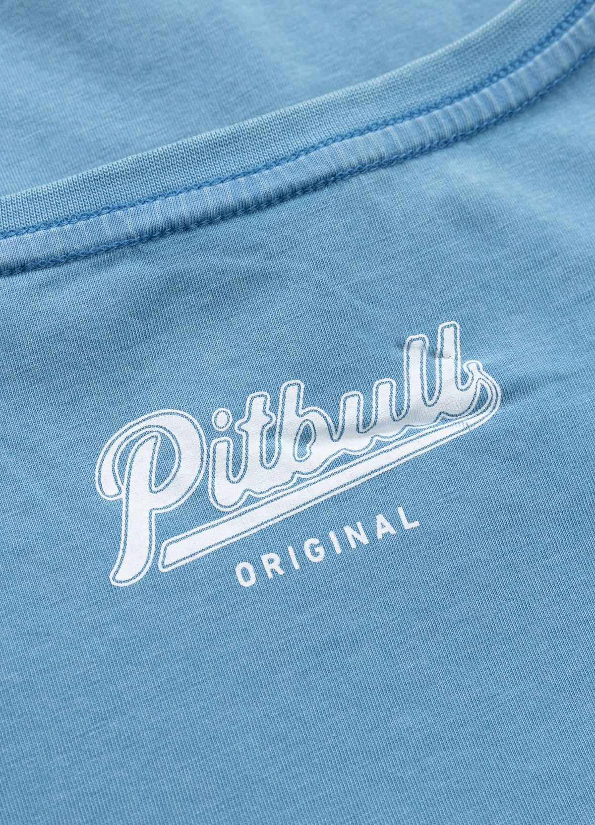 Women's T-Shirt Denim Washed ANGEL LOGO - Light blue