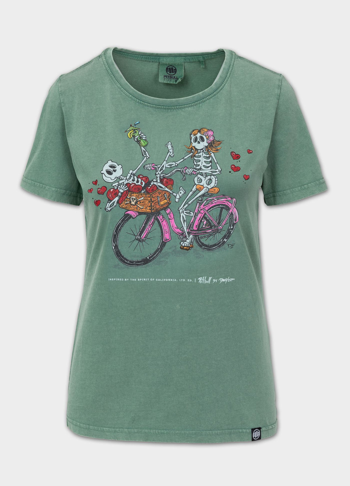 Women&#39;s T-Shirt Denim Washed CRUISINANDBOOZIN - Mint