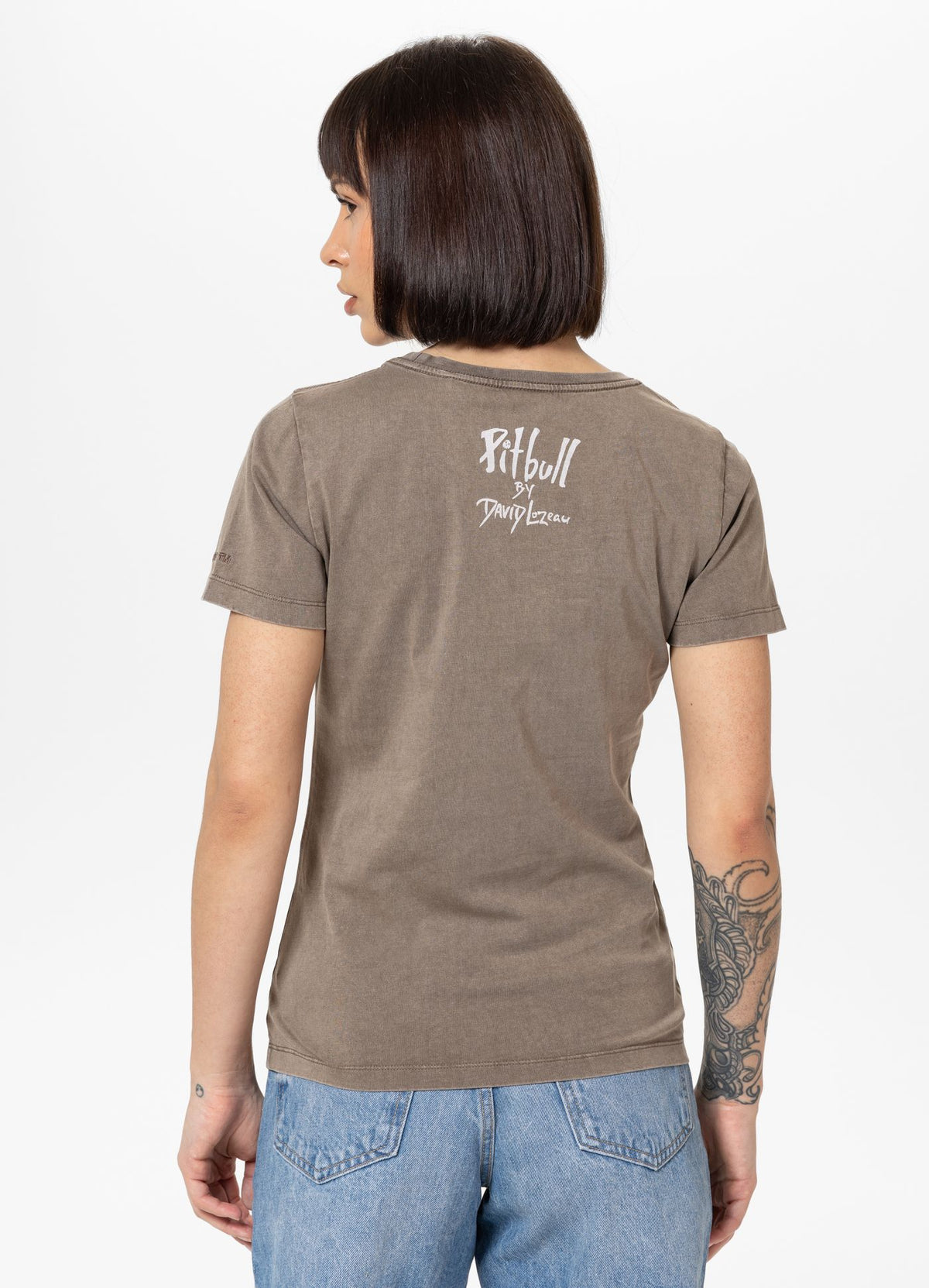 Women&#39;s T-Shirt Denim Washed CRUISINANDBOOZIN - Dark brown