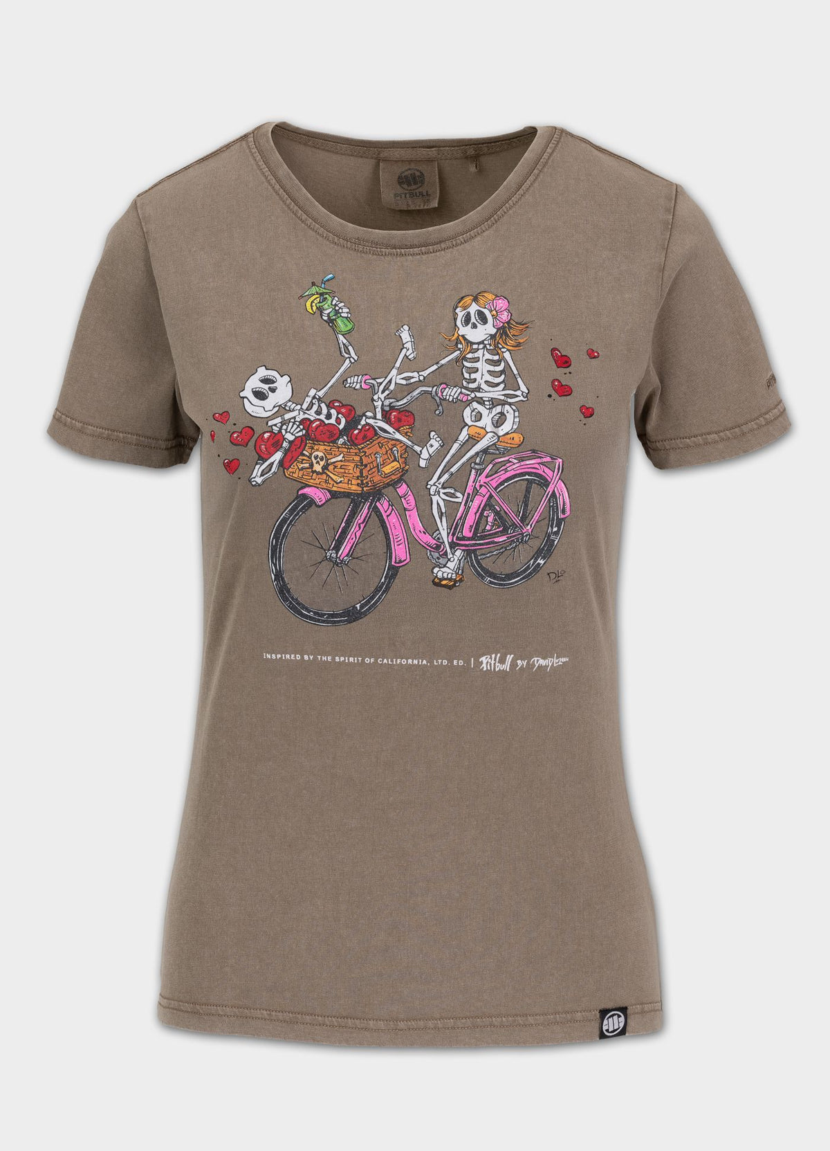 Women&#39;s T-Shirt Denim Washed CRUISINANDBOOZIN - Dark brown