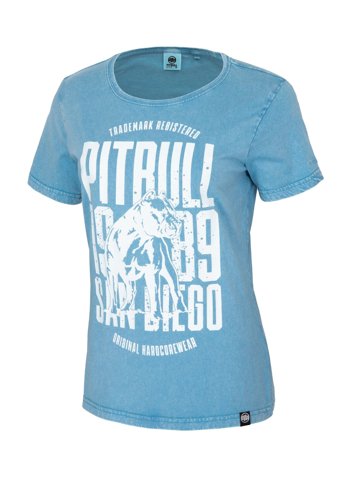 Women&#39;s T-Shirt Denim Washed San Diego Dog