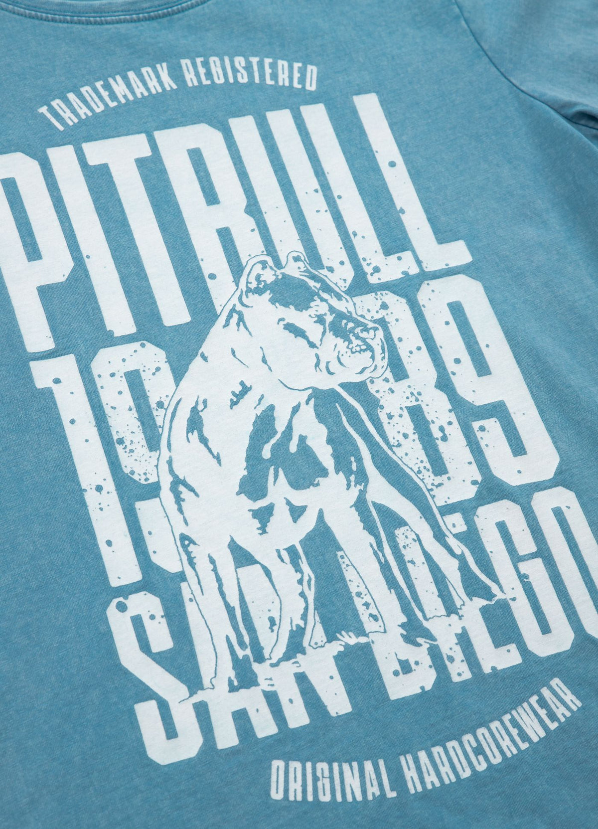 Women&#39;s T-Shirt Denim Washed San Diego Dog