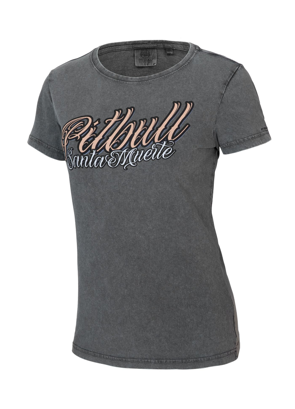 Women&#39;s T-Shirt Denim Washed Santa Muerte