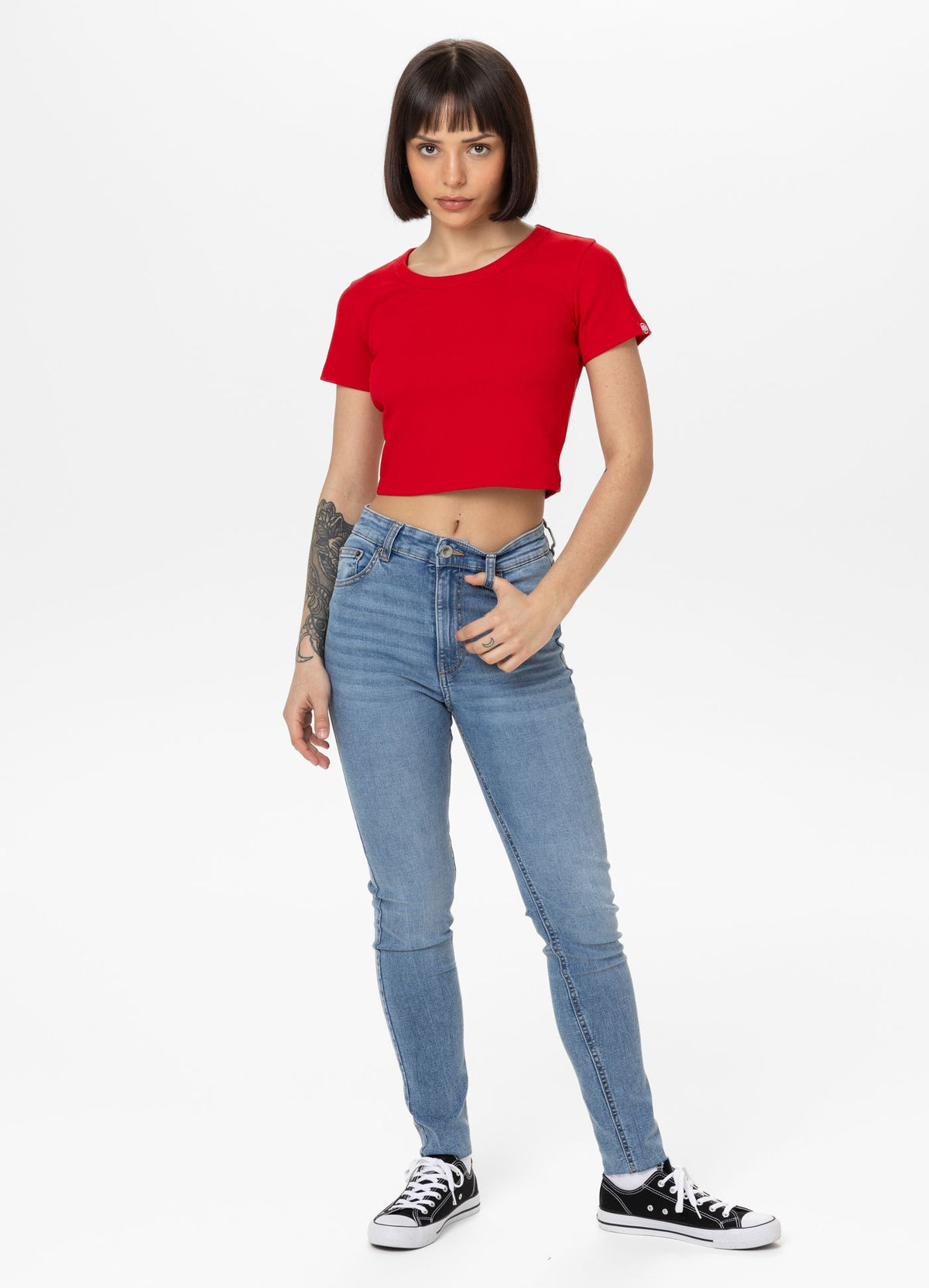 ビキニ Tennis Big Logo Crop T-Shirt Red A74190018-dynamic1-pdp?$