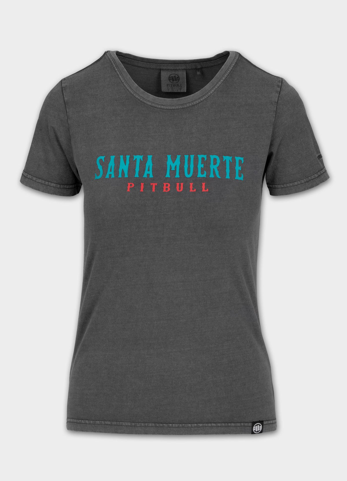 Women's T-Shirt Denim Washed SANTA MUERTE 25 - Graphite