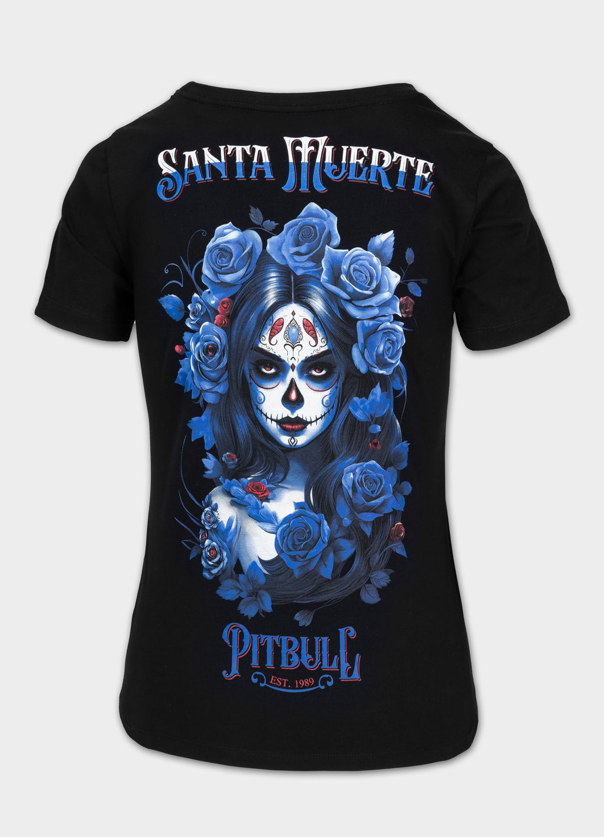 Women's T-Shirt SANTA MUERTE BLUE - Black