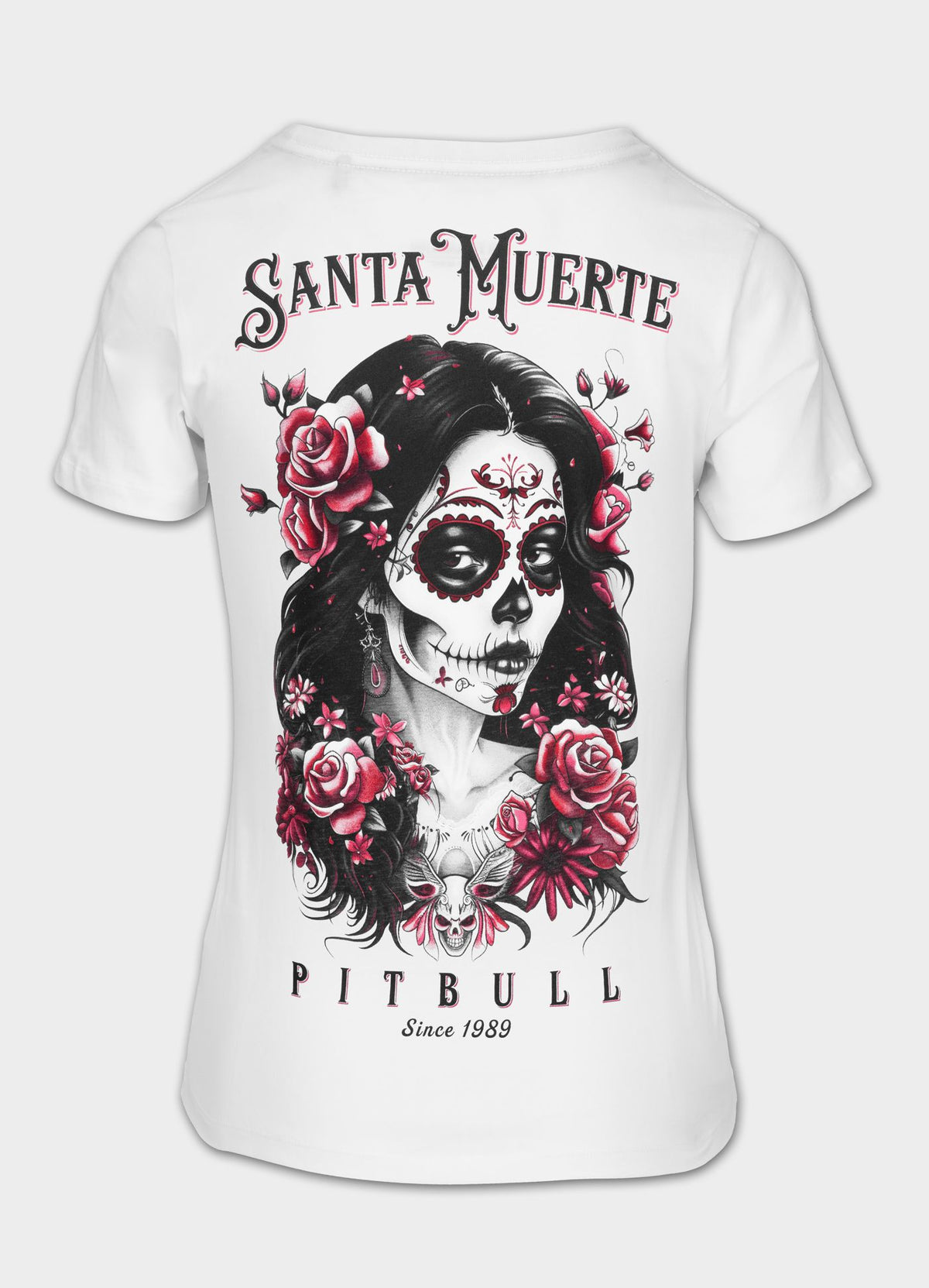 Women's T-Shirt SANTA MUERTE ROSE - White