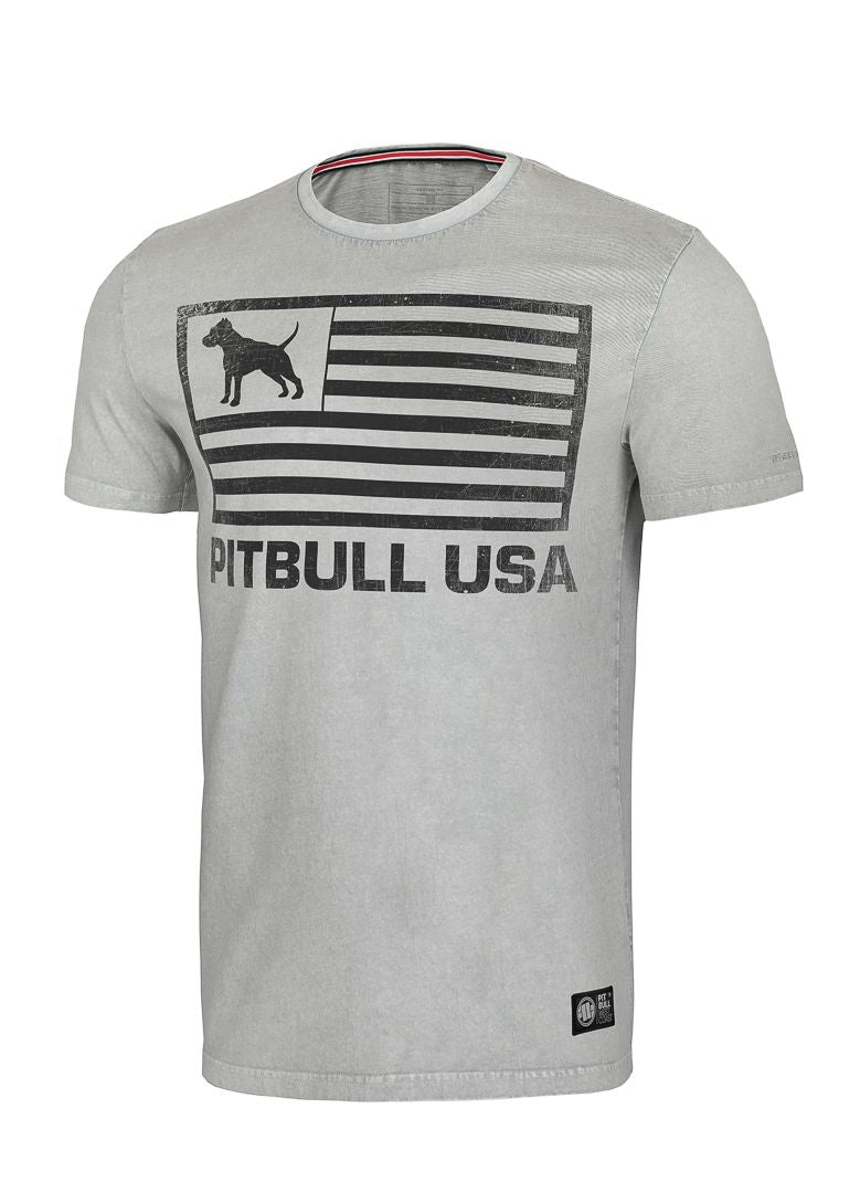 T-Shirt Denim Washed Pitbull USA