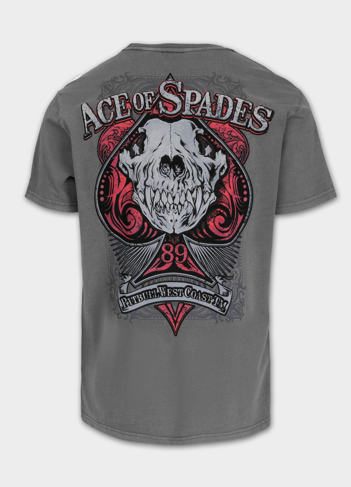 Men&#39;s T-Shirt Denim Washed ACE OF SPADES II - Gray