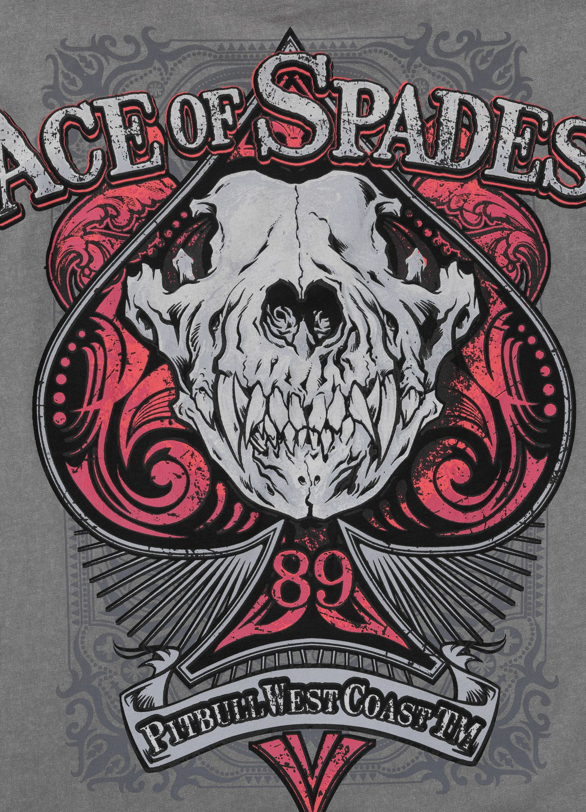 Men&#39;s T-Shirt Denim Washed ACE OF SPADES II - Gray