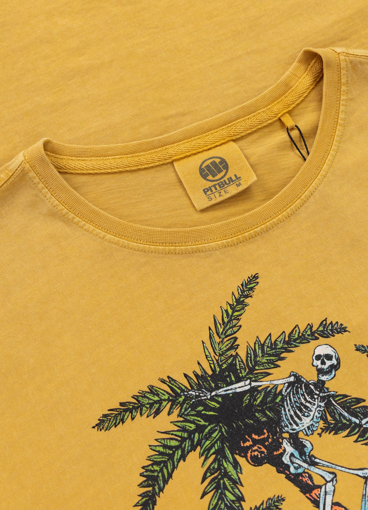 Men&#39;s T-Shirt Denim Washed OPEN BEACH - Yellow