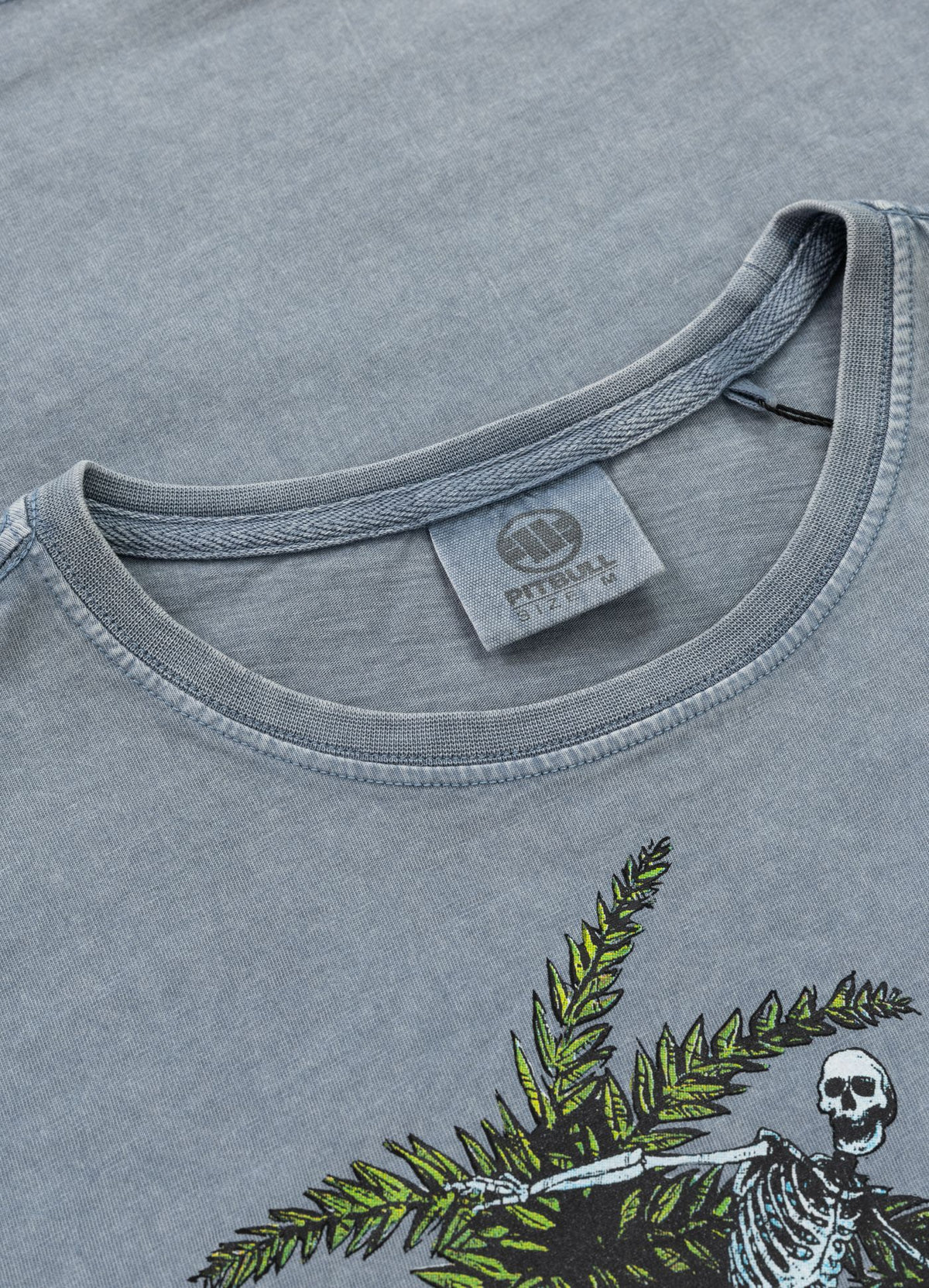 Men&#39;s T-Shirt Denim Washed OPEN BEACH - Light blue